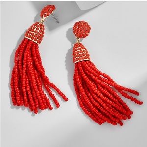 Red Pinata Tassel Earrings - BaubleBar
